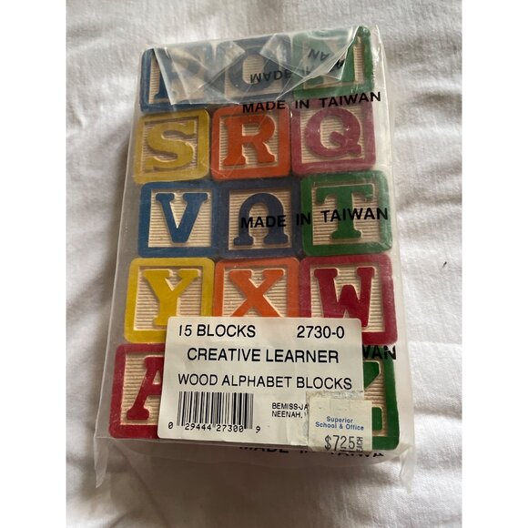 Creative Learner Wooden Alphabet Blocks Handcrafted Educational Toy Set Made In - Picture 1 of 13